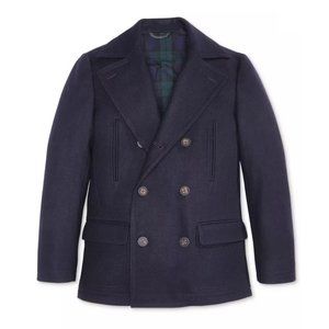 Lauren Ralph Lauren Big Boys Pea Overcoat - Dark Navy Wool
